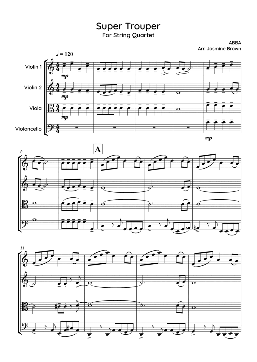 Super Trouper (arr. Jasmine Brown)