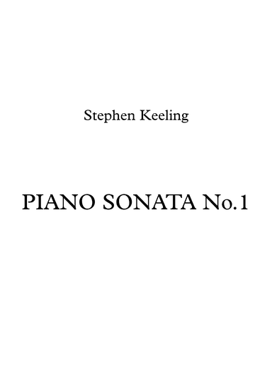 Piano Sonata No.1