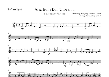 Aria from Don Giovanni (arr. Zachary Corbett)