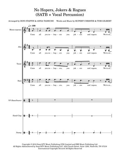 No Hopers, Jokers & Rogues (arr. Don Staffin and Anna Tabbush)