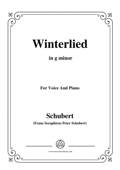 Schubert-Winterlied,in g minor,for Voice&Piano (arr. MSM)