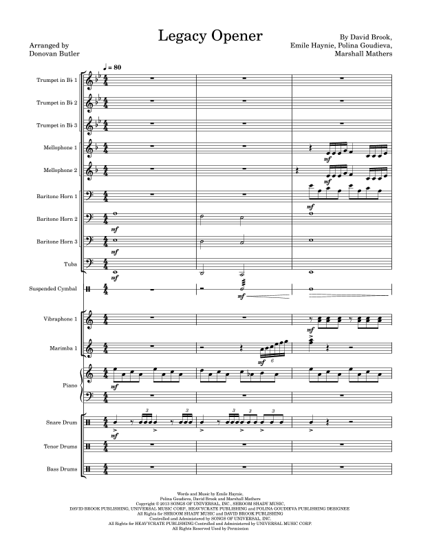 Legacy (arr. Donovan Butler)
