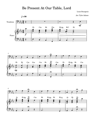 Be Present At Our Table Lord (arr. Tyler Adams)