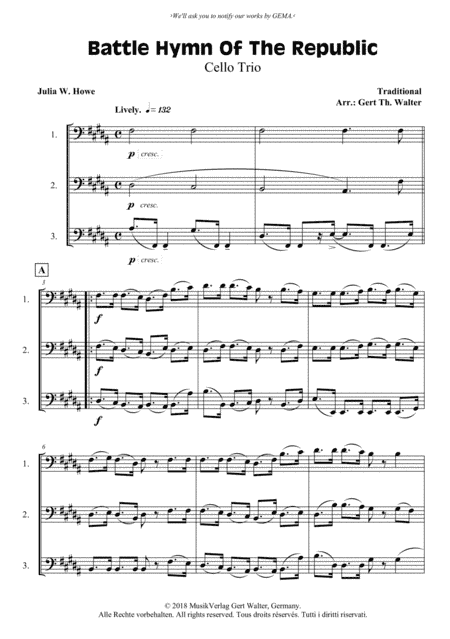 Battle Hymn Of The Republic (arr. Gert Th. Walter)