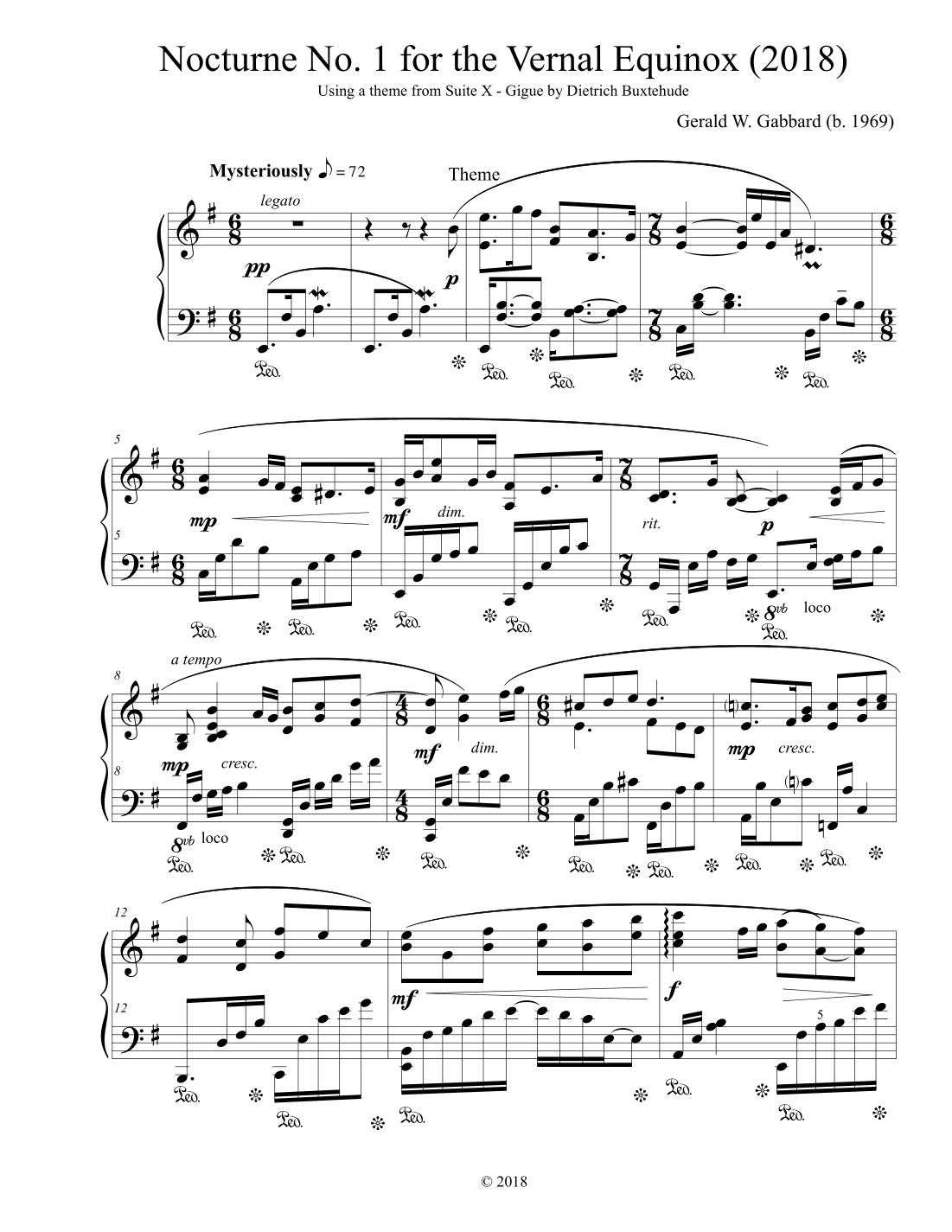 Nocturne No. 1 for the Vernal Equinox (2018)