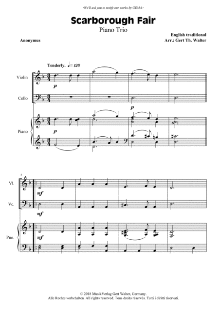 Scarborough Fair (arr. Gert Th. Walter)