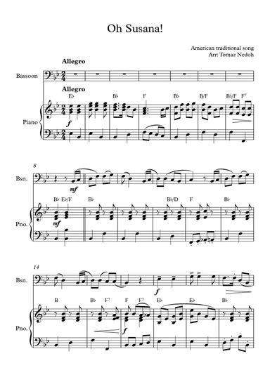 Oh Susana (arr. Tomaz Nedoh)