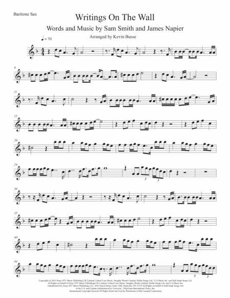 Writing's On The Wall from the film SPECTRE (arr. Kevin Busse)