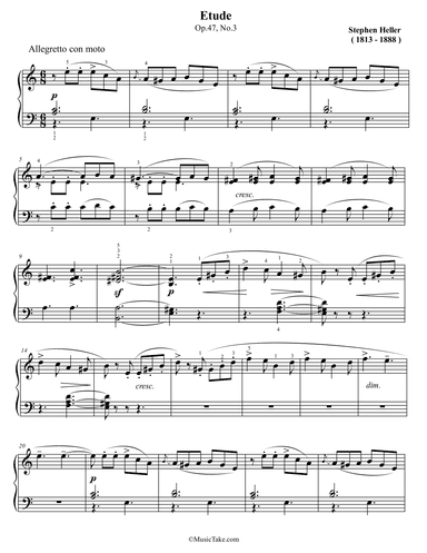 Heller Etude in A minor Op.47 No.3 (arr. Ben Choupak)
