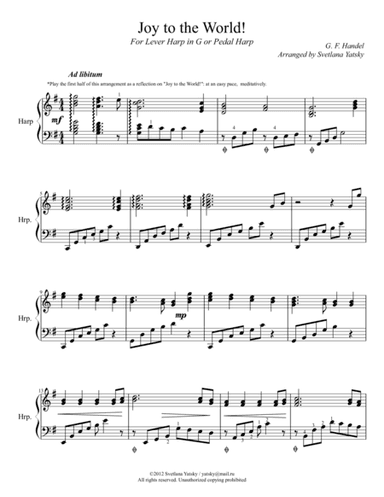 Joy to the World! (arr. Svetlana Yatsky)