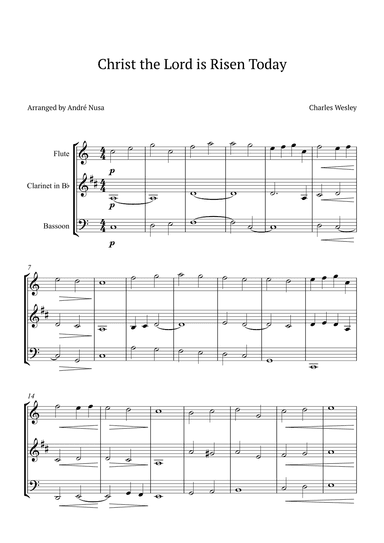 Christ the Lord is Risen Today (arr. André Nusa)
