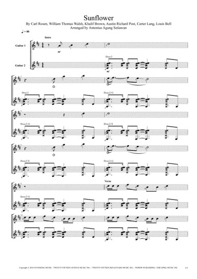 Sunflower (arr. Antonius Agung Setiawan)