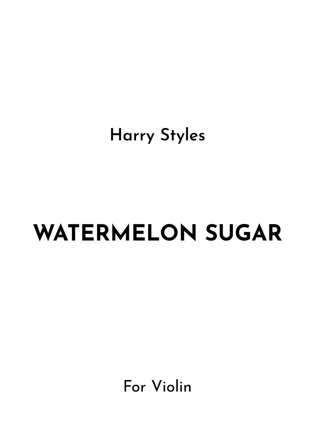 Watermelon Sugar (arr. Jireh J.)