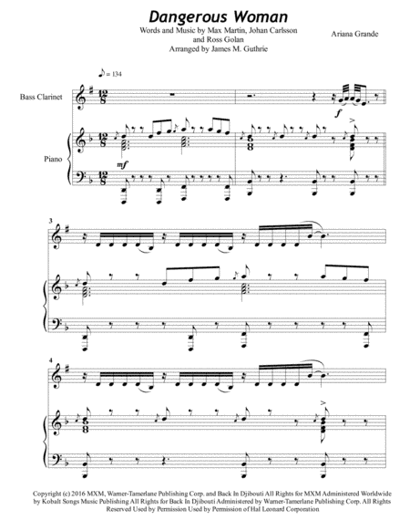 Dangerous Woman (arr. James M. Guthrie)