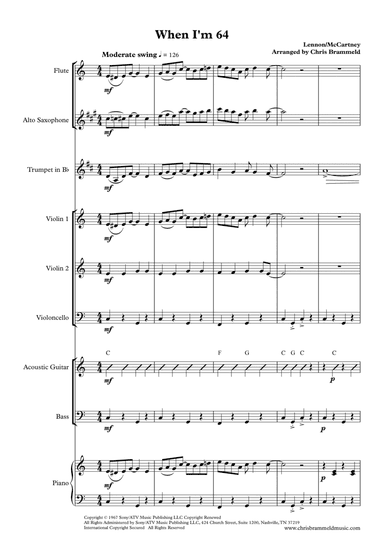 When I'm Sixty-four (arr. Chris Brammeld)