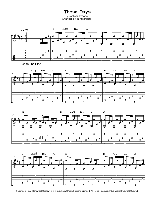 These Days (arr. Tunescribers)