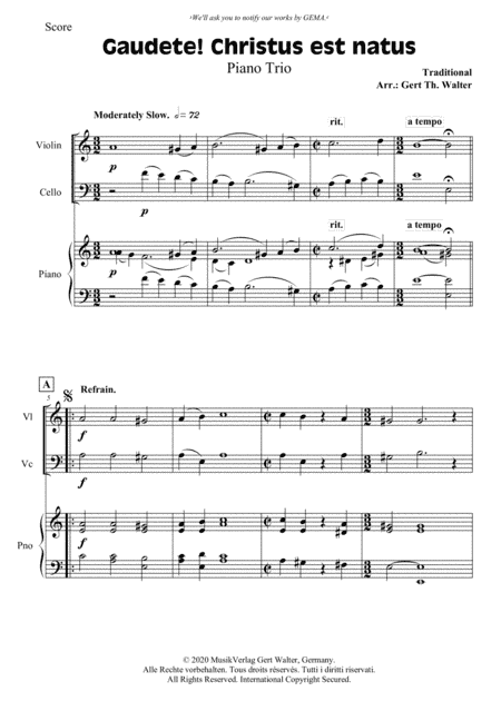 Gaudete! Christus Est Natus (arr. Gert Th. Walter)
