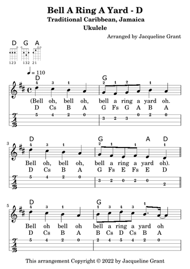 Bell a Ring a Yard (arr. Jacqueline Grant)