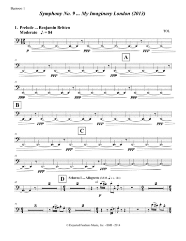 Symphony No. 9 ... My Imaginary London (2013-14) Bassoon part 1