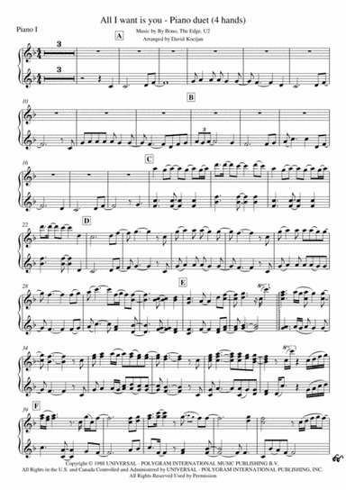 All I Want Is You (arr. David Kocijan)