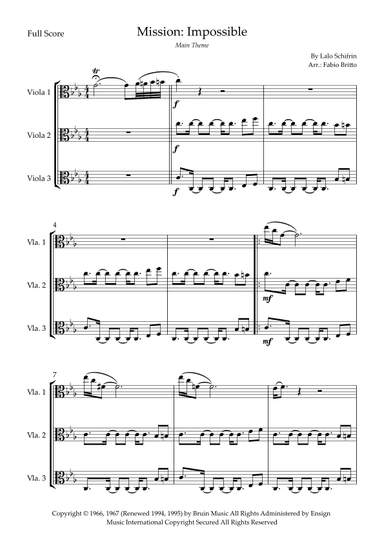 Mission: Impossible Theme (arr. Fabio Britto)