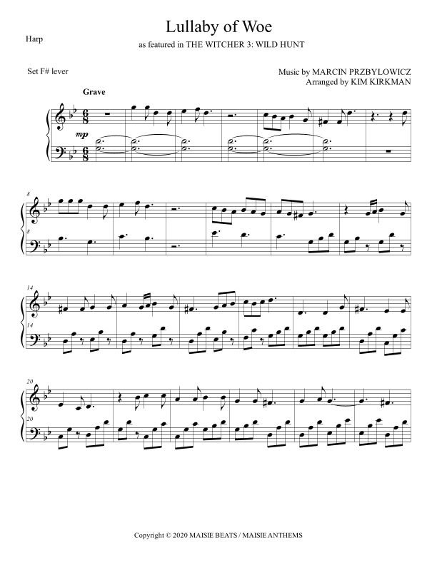 Lullaby Of Woe (arr. Kim Kirkman)