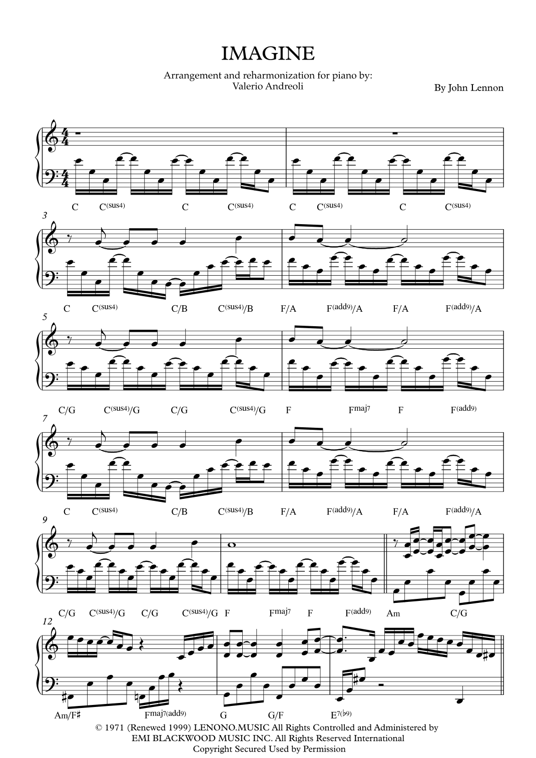 Imagine (arr. Valerio Andreoli)