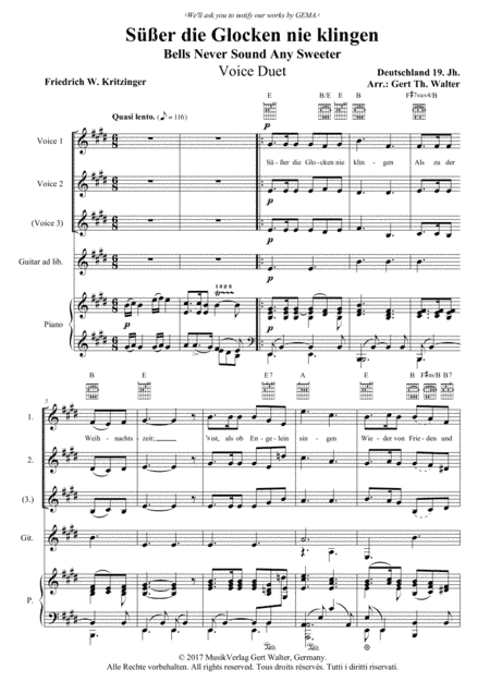 Bells Never Sound Any Sweeter (arr. Gert Th. Walter)
