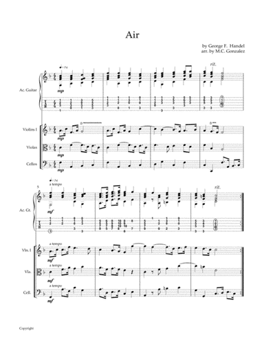 Air from Handel's Water Music (arr. Miguel C. Gonzalez)