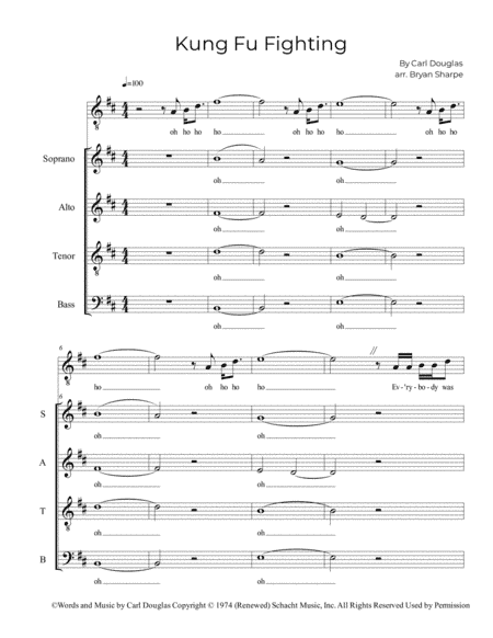 Kung Fu Fighting (arr. Bryan Sharpe)