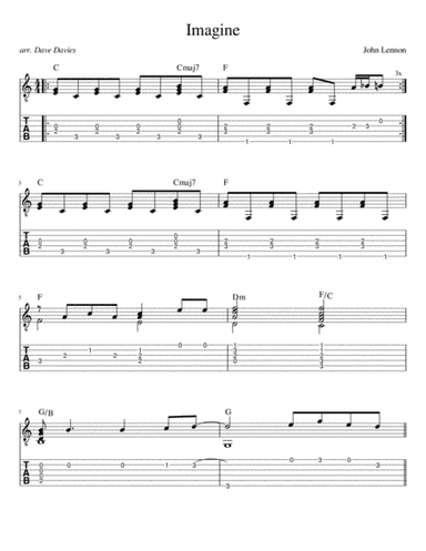 Imagine (arr. Dave Davies)