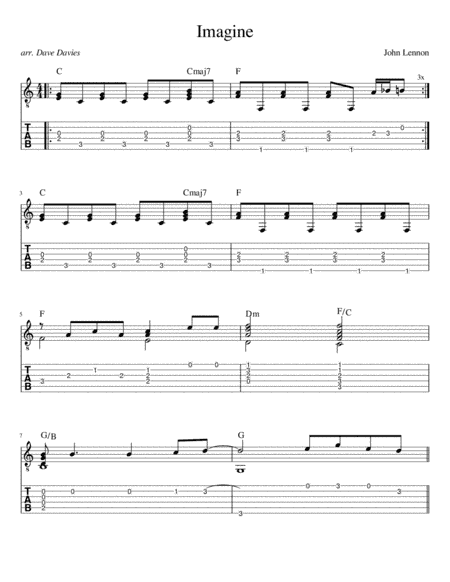 Imagine (arr. Dave Davies)