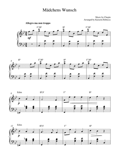 Mädchens Wunsch (arr. Kaiserin Rebecca)