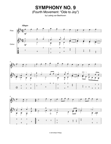 Symphony No. 9 (Fourth Movement Theme: "Ode to Joy") (arr. Mark Phillips)