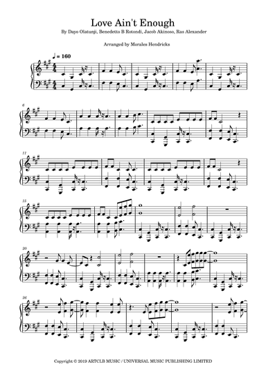 Love Ain't Enough (arr. Morales Hendricks)