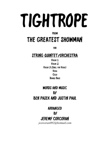 Tightrope (arr. Jeremy Corcoran)