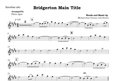 Bridgerton Main Title (arr. Flávio Ageu)