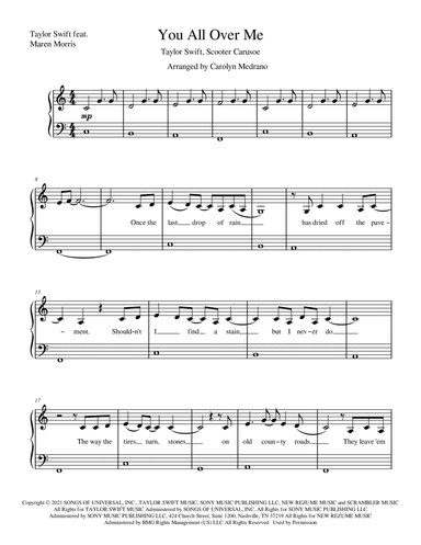 You All Over Me (arr. Carolyn Medrano)