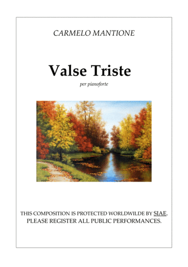 Valse triste per pianoforte