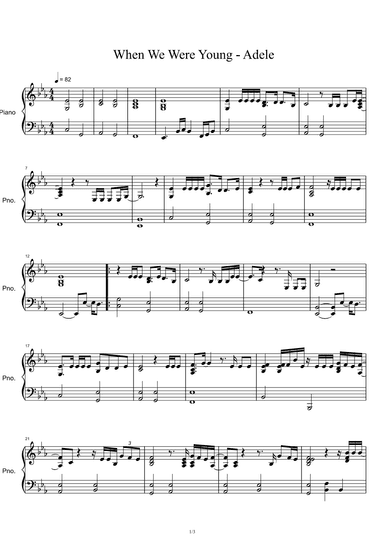 When We Were Young (arr. Adele Adkins)