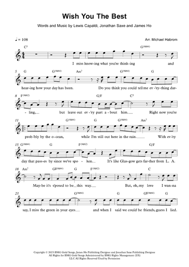 Wish You The Best (arr. Michael Habrom)