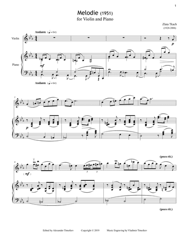 Melodie for Violin and Piano (1951)