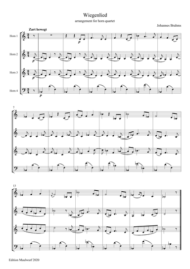 Lullaby (arr. Edition Maulwurf)