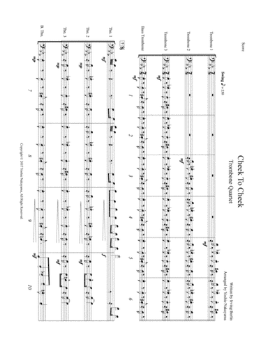 Cheek To Cheek - Score Only (arr. Yoshie Nakayama)