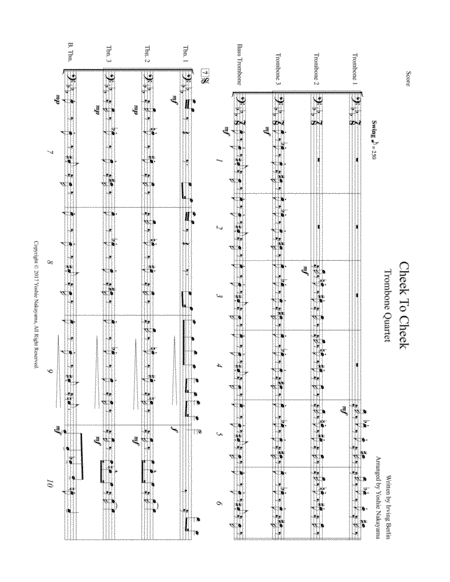Cheek To Cheek - Score Only (arr. Yoshie Nakayama)