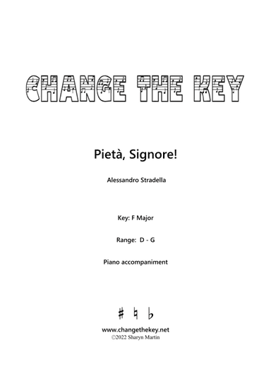Pieta, Signore! F Major (arr. S. Martin)