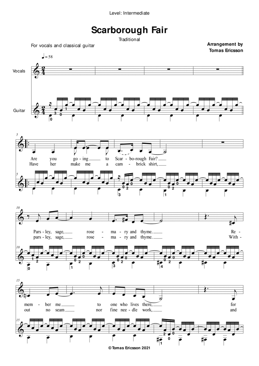 Scarborough Fair (arr. Tomas Ericsson)