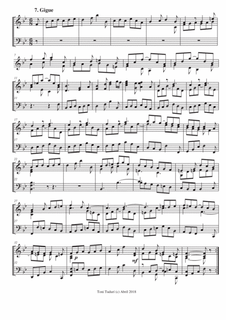 7-Gigue (Movement of suite 19 in Bb M) Toni Tudurí