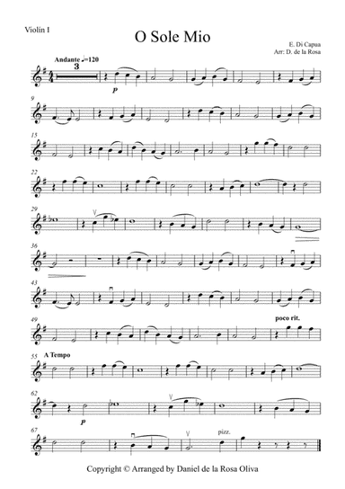 O Sole Mio - E. Di Capua (arr. Daniel de la Rosa Oliva)