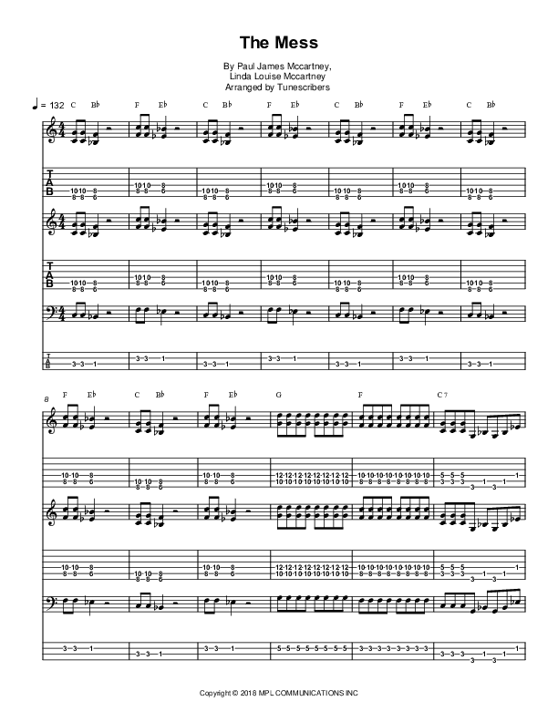 The Mess (arr. Tunescribers)